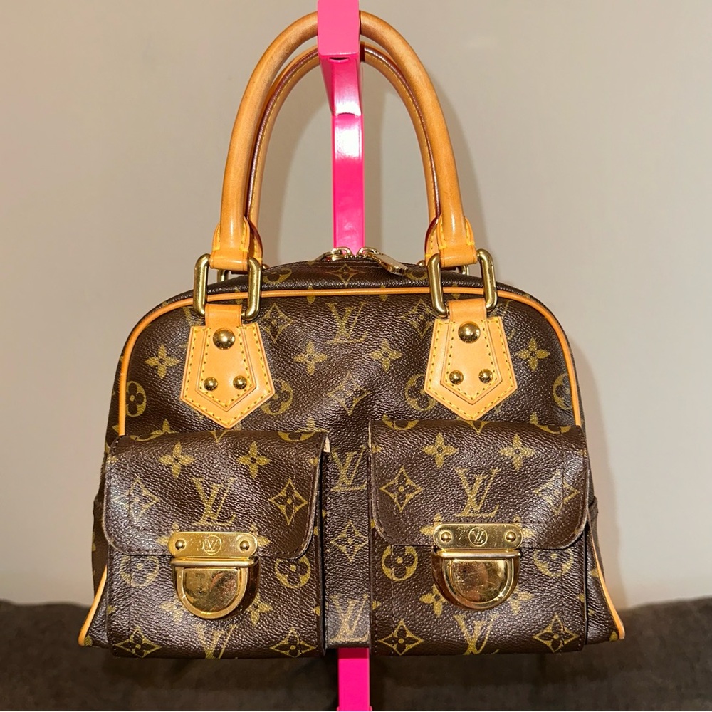 Louis Vuitton Classic Monogram Manhattan PM Handbag W/ COA